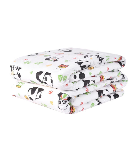 Landofgenie Adult Diaper Incontinence Underwear Maximum Overnight Absorbency Diapers for Women and Men Cute Diaper with Tabs- Panda(Medium 28"-38")