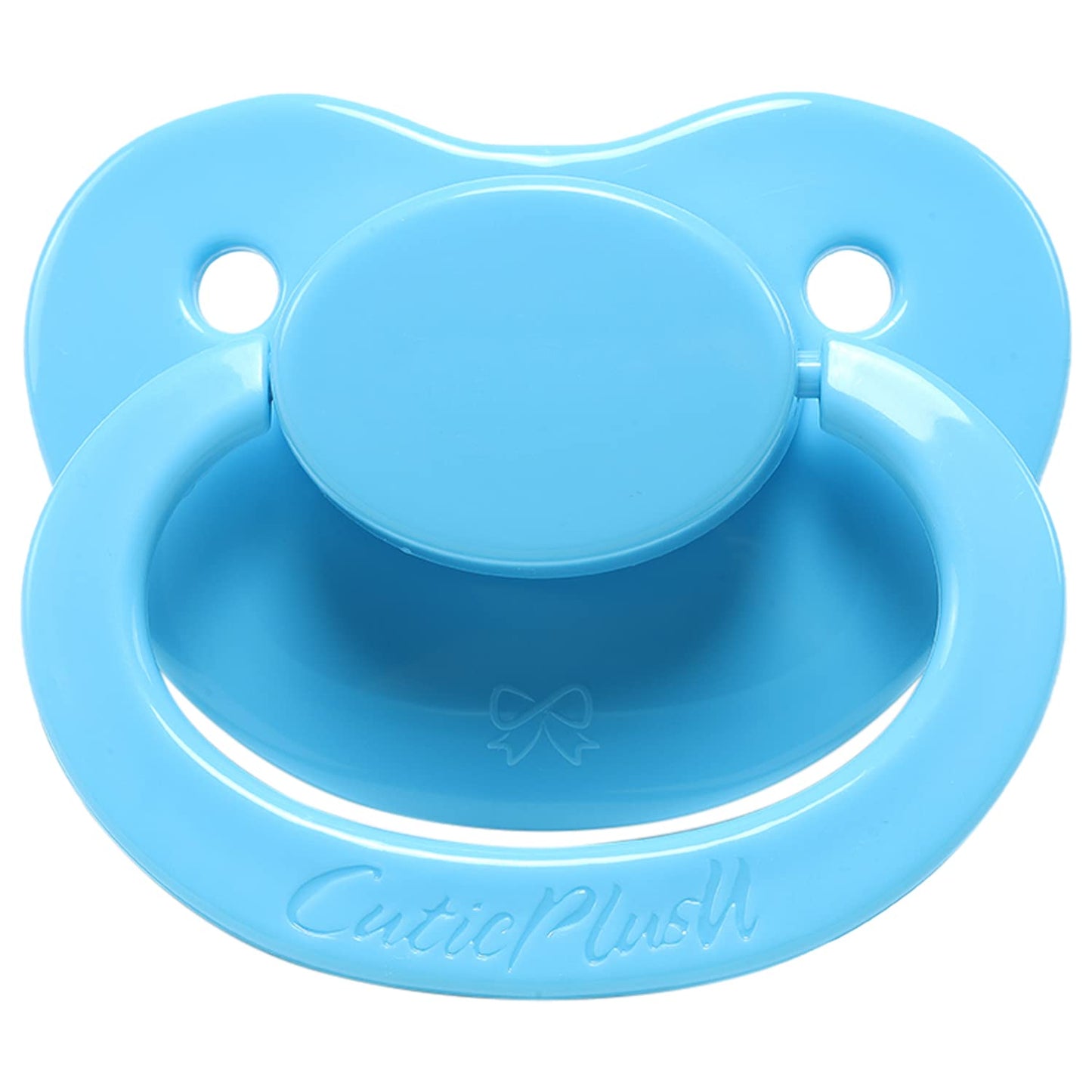 CutiePlusU Adult Sized Pacifier Dummy for Adult-Large Shield Blue