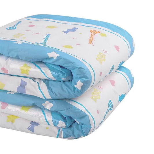 Landofgenie Diapers Adult Printed Diaper 2 Pieces Overnight Incontinence Underwear Diapers with Tabs (Medium 28"-38")