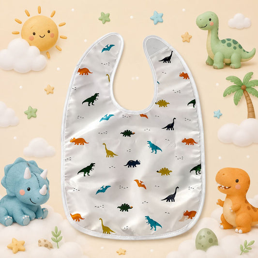 Premium Waterproof Adult Bib – Dinosaur Adventure